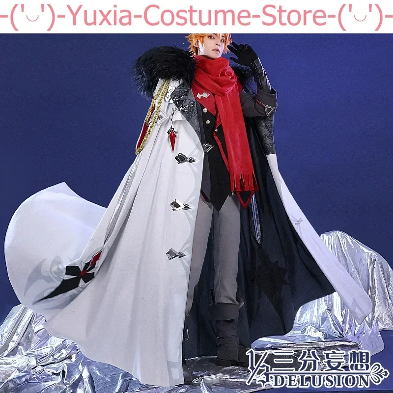 Anime! Genshin Impact Fatui Tartaglia Game Suit Handsome Gorgeous Uniform Cosplay Costume Halloween Party Activity Outfit