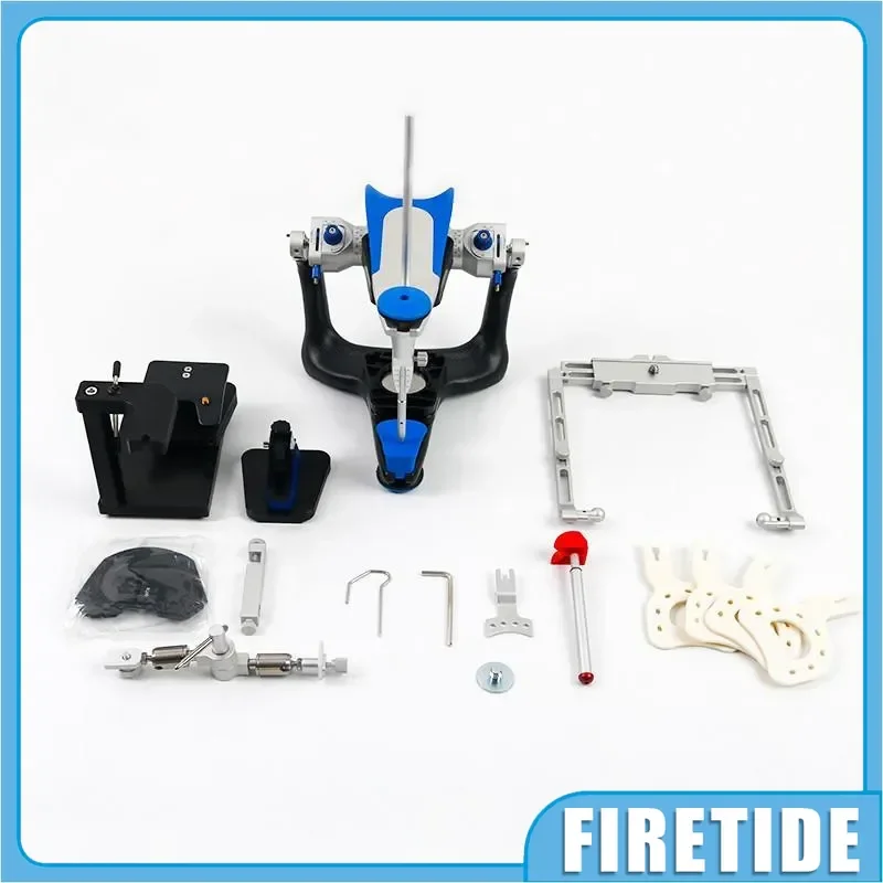 Fully Adjustable Dental Lab Articulator Complete Kit With Facebow, Prosthodontic Tool For Denture Crown & Bridge Fabrication