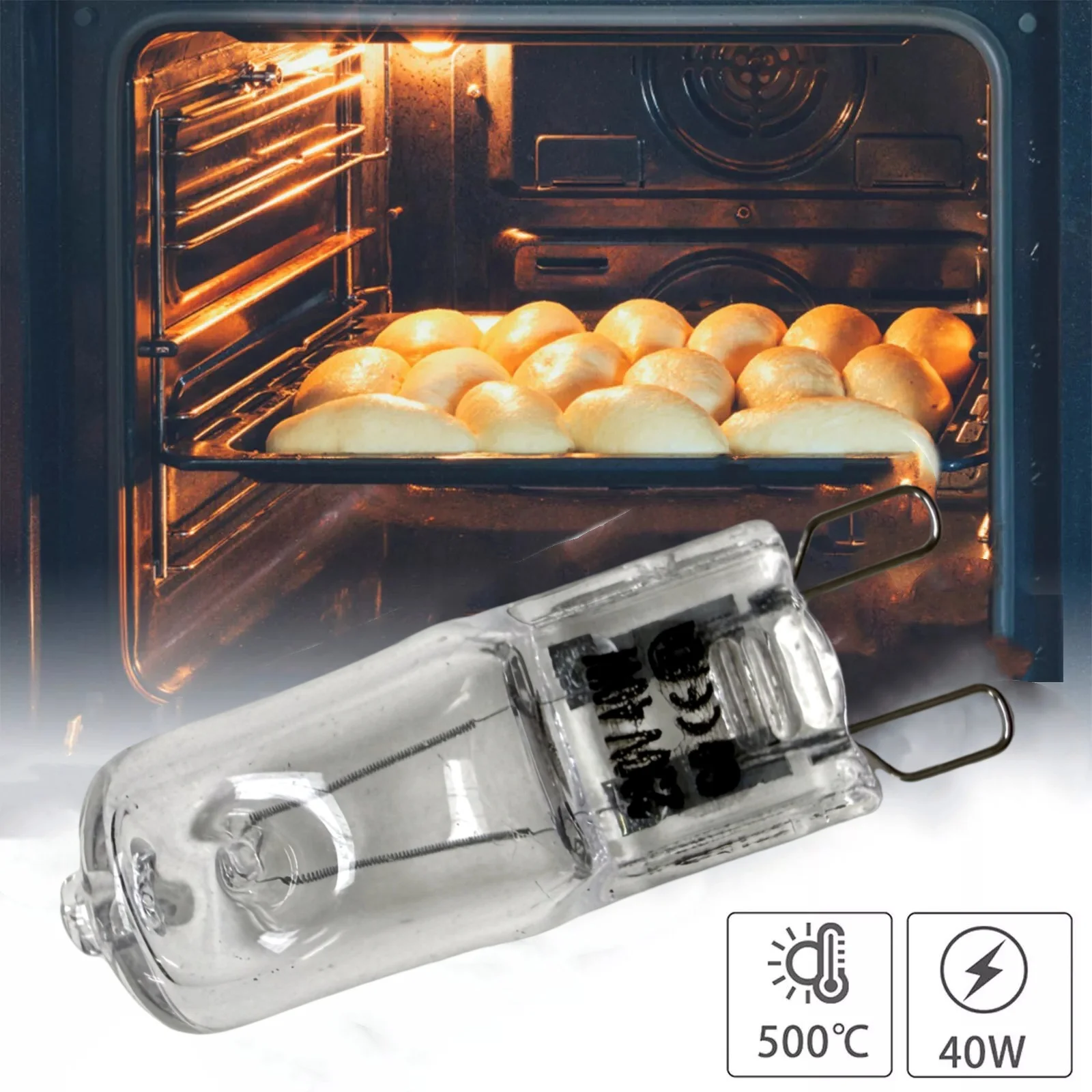 1/2/4/8/10PCS 230V 40W G9 Oven Light High Tempe Resistant Durable Bulb Lamp for Ovens Fans etc. image 4