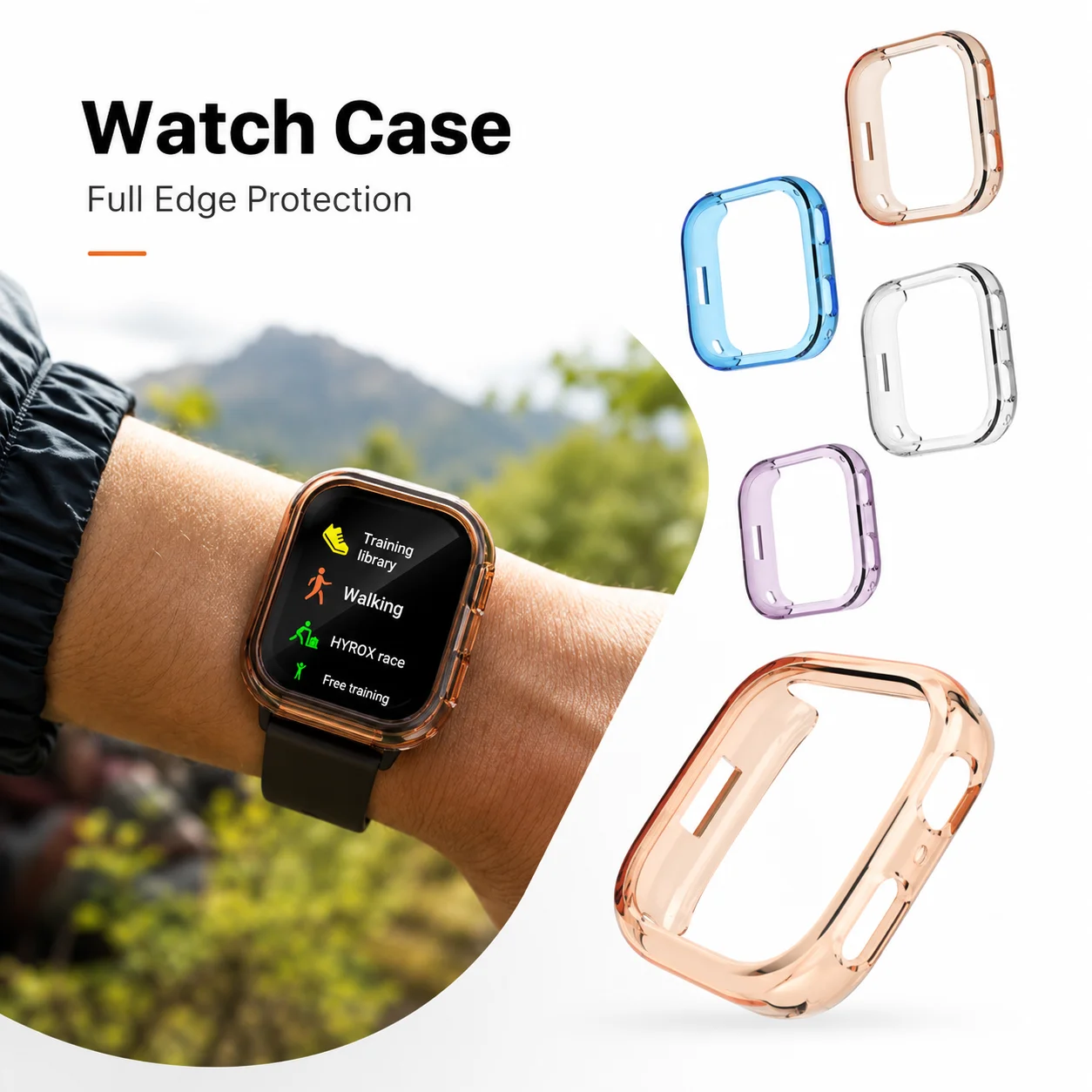 Soft TPU Protective Case For Amazfit Bip Max Semi Enclosed Watch Cover Anti Scratch Shock Absorbing Bumper for Fitness Daily Use
