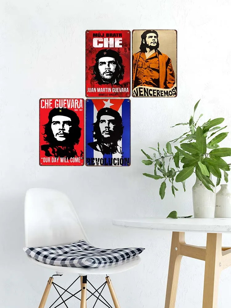 Communism Che Guevara Vintage Poster Metal Sign Retro Industrial Decor Bar Pub Club Man Cave Wall Decortaion 30X20cm