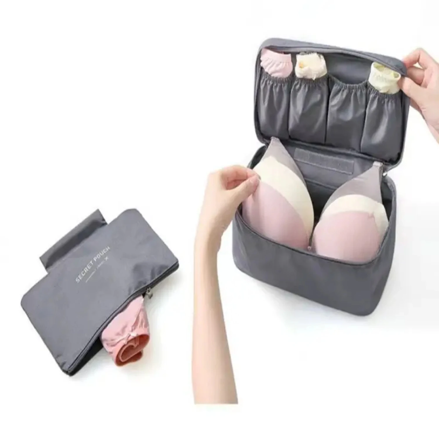 Ultimate Practical Roomy Luggage Organizer - Stylish Bra, Exquisite Cosmetic Bag, Comfortable Underwear & Cozy Socks Travel Esse