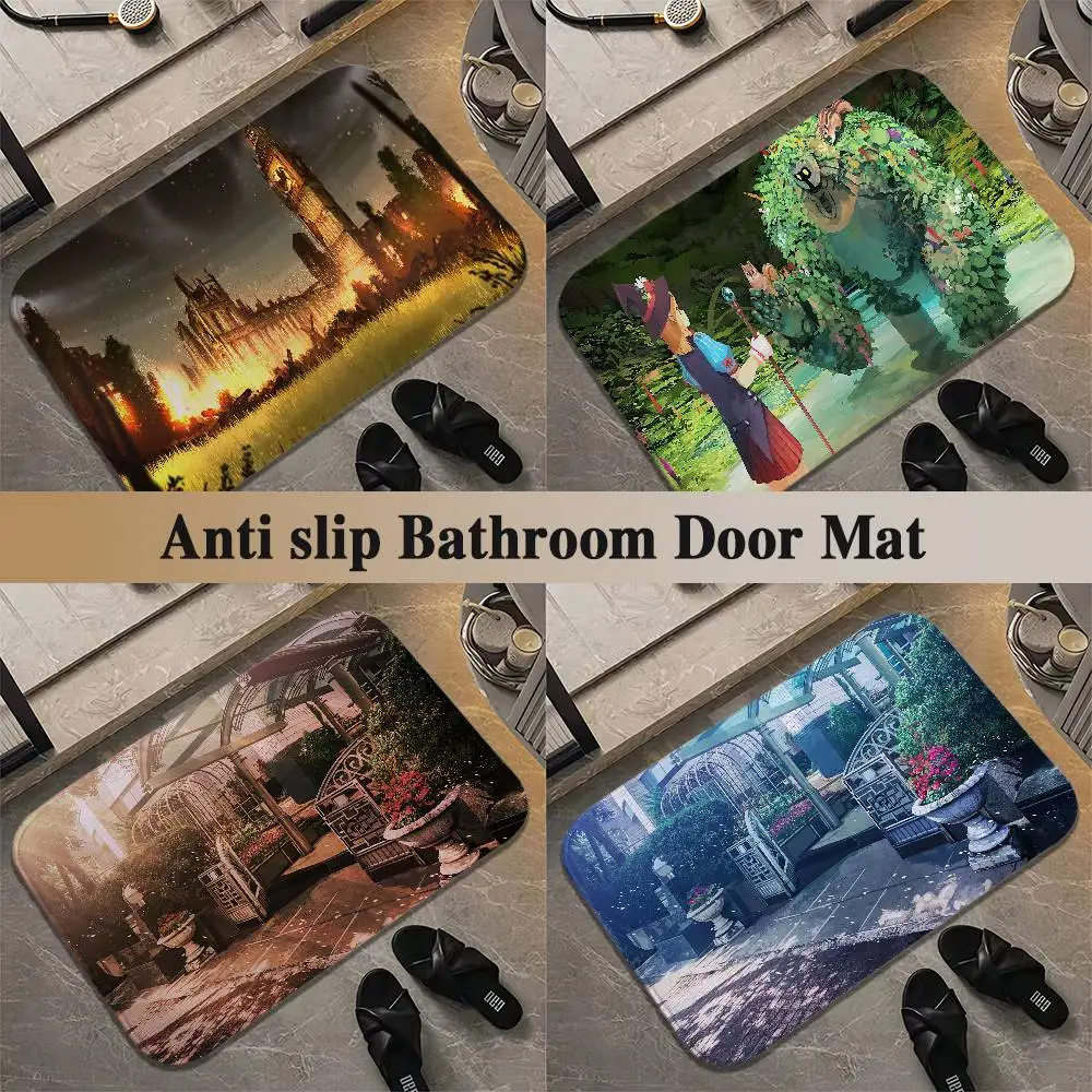 

Street View Of Anime Girls Floor Mat Printed Large Carpets Living Room And Bedroom Carpets Bathroom Anti Slip Door MATS Small