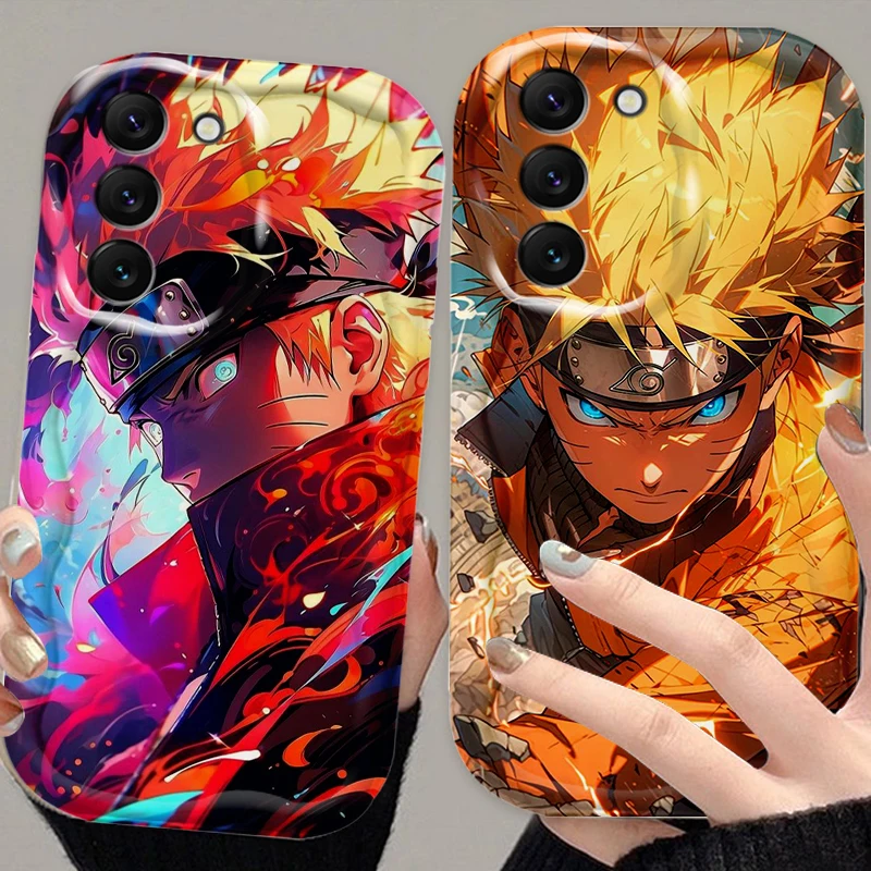 Anime N-Naruto K-Kakashi Cool For Samsung S24 S23 S21 S20 Ultra Plus FE A73 A72 A71 A51 A31 A05S A05 A04 5G Wave Oil Phone Case