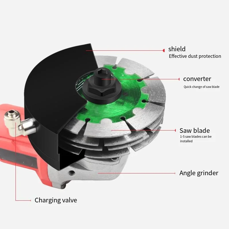 Imagem -02 - Angle Grinder Slotter Retrofit Faça Você Mesmo Conversão Cabeça Combinação Lâmina de Corte Acessórios Ferramenta 100 150