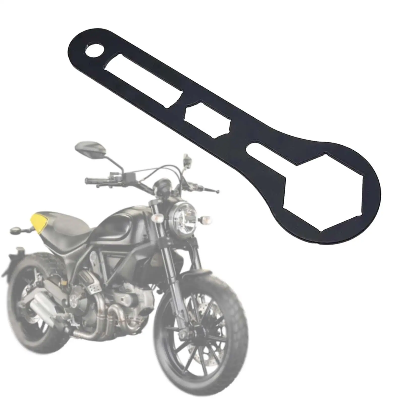 Accesorio de llave de tapa de horquilla de motocicleta, herramienta de mano de 50mm con ranura hexagonal multifunción