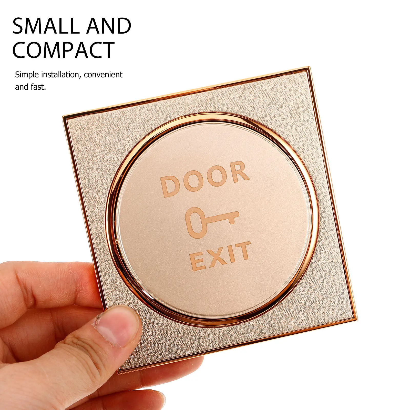 Picture 3: Push to Exit Button Door Access Control Switch Doorbell Wall Panel One Piece Bracket Exit Button Cover Protector