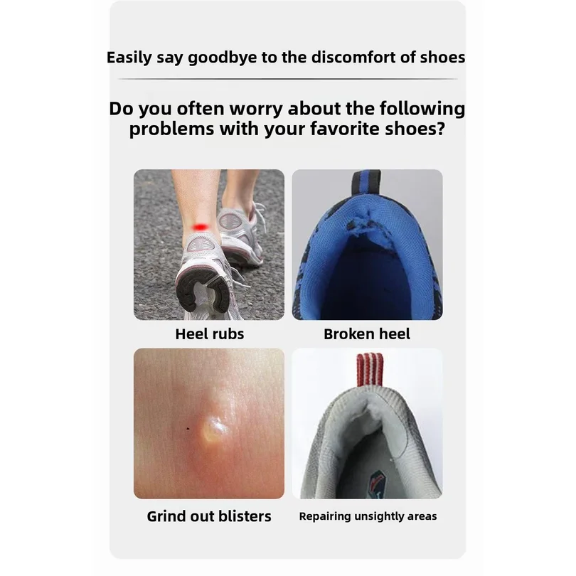 6PCS Heel Repair Subsidy Sticky Shoes Hole Sneakers Insoles Patch Heel Pads Heels Sticker Protector Foot Care Anti-Wear Inserts