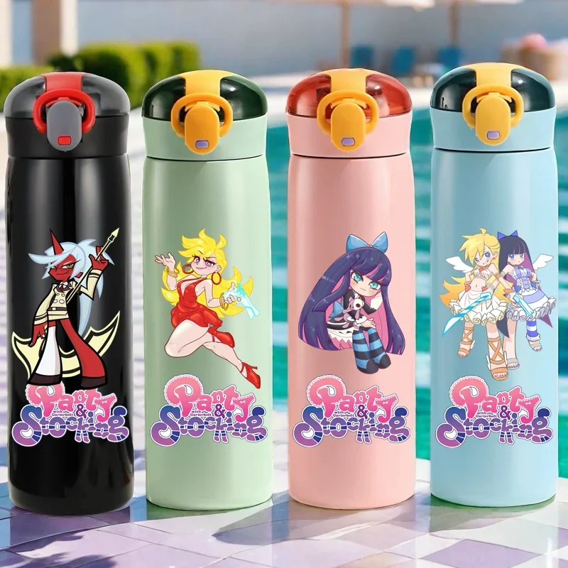 320ML/420ML Panty&Stocking with Garterbelt Cartoon Stainless Steel Insulated Cup Leak Proof Water Bottle Outdoor Sport Water Cup