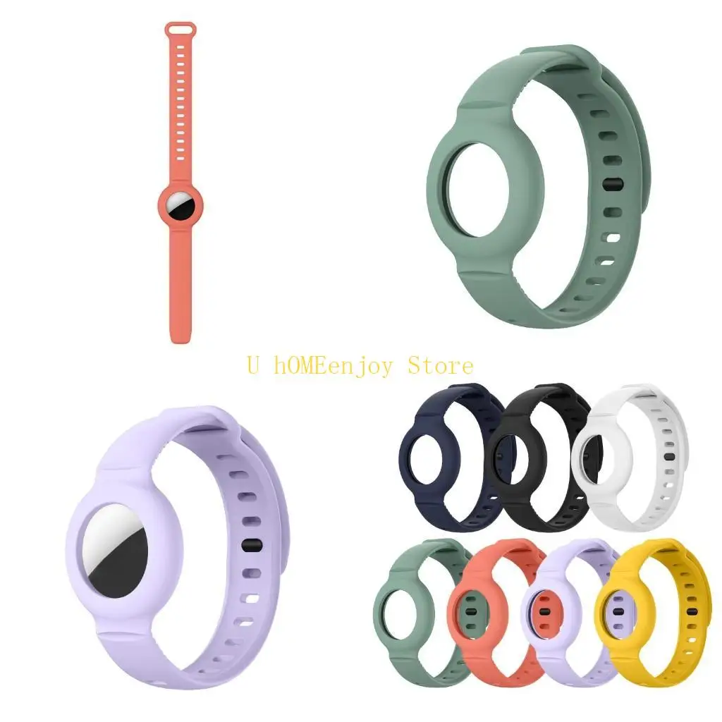 

B0KF Легкий мягкий браслет -ремешок для браслета Airtags Silicone Braslet