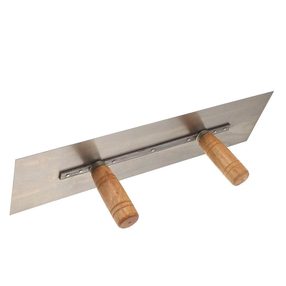 مجموعة أدوات مجرفة كبيرة من الفولاذ المقاوم للصدأ لجص الأسمنت هاون تنعيم البناء ملعقة المعجون