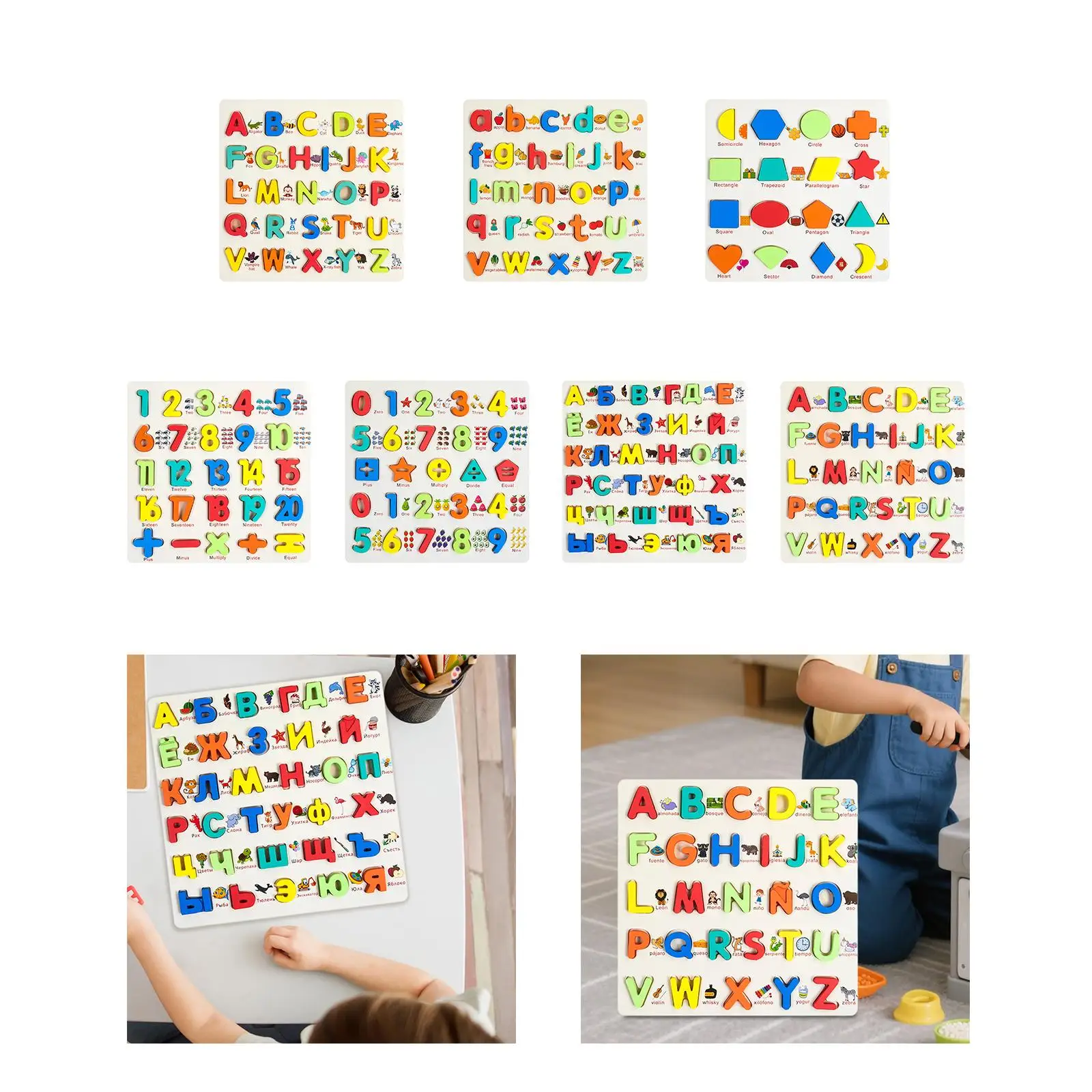 木製パズル 知育玩具 インタラクティブパズルボードセット 男の子用 3-5歳 赤ちゃん用