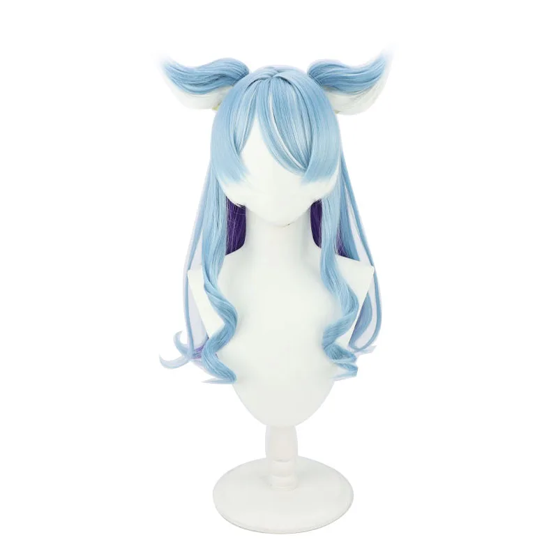 Virtual youtuber vtuber lazulight elira pendora anime cosplay perucas de fibra resistente ao calor cabelo sintético + touca peruca