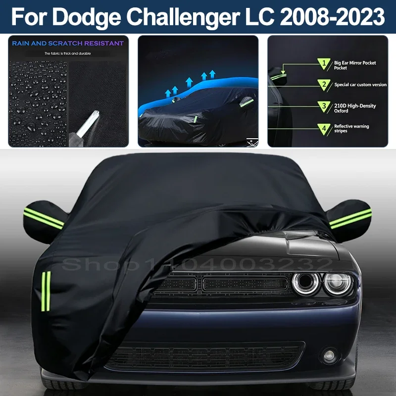 Auto Exterior Sun-Snow Protective Car Cover For Dodge Challenger LC 2008-2023 Waterproof Dustproof Anti-UV Outdoor Cover