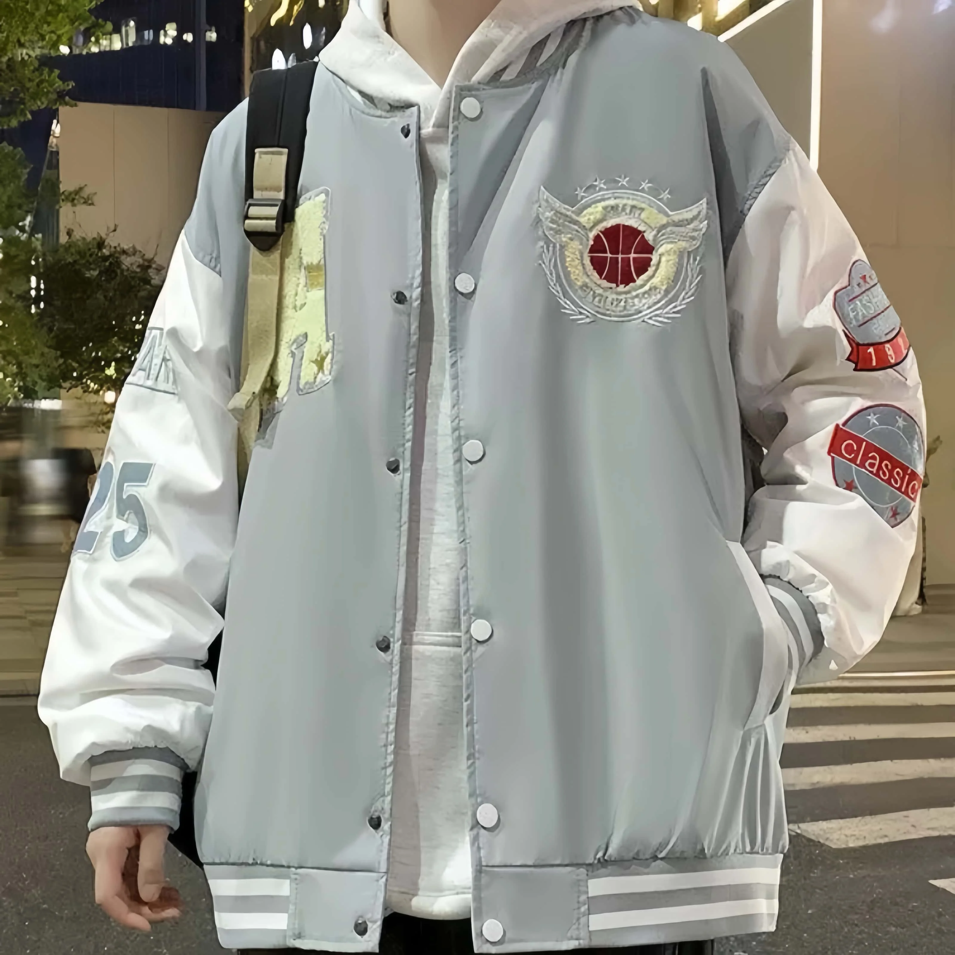 

COMXZ 2025 New Baseball Jacket Men’s 3D Pattern Embroidery American Streetwear Stand-up Collar Coat Trendy Casual Outerwear Top