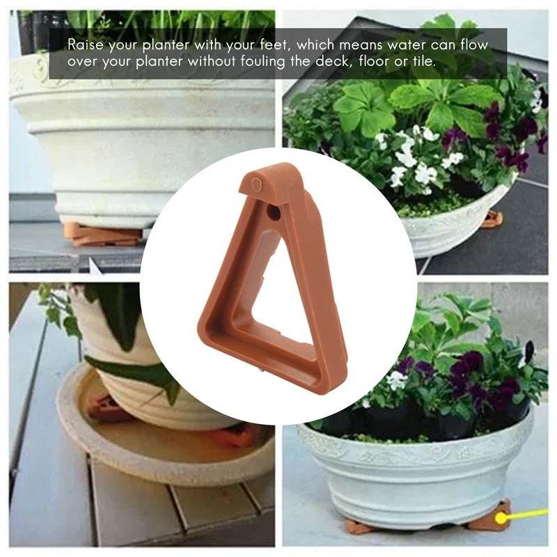 24 Pieces/Set Of Invisible Low-Key Flower Pot Feet Garden Plants Flower Pot Feet Outdoor Vertical