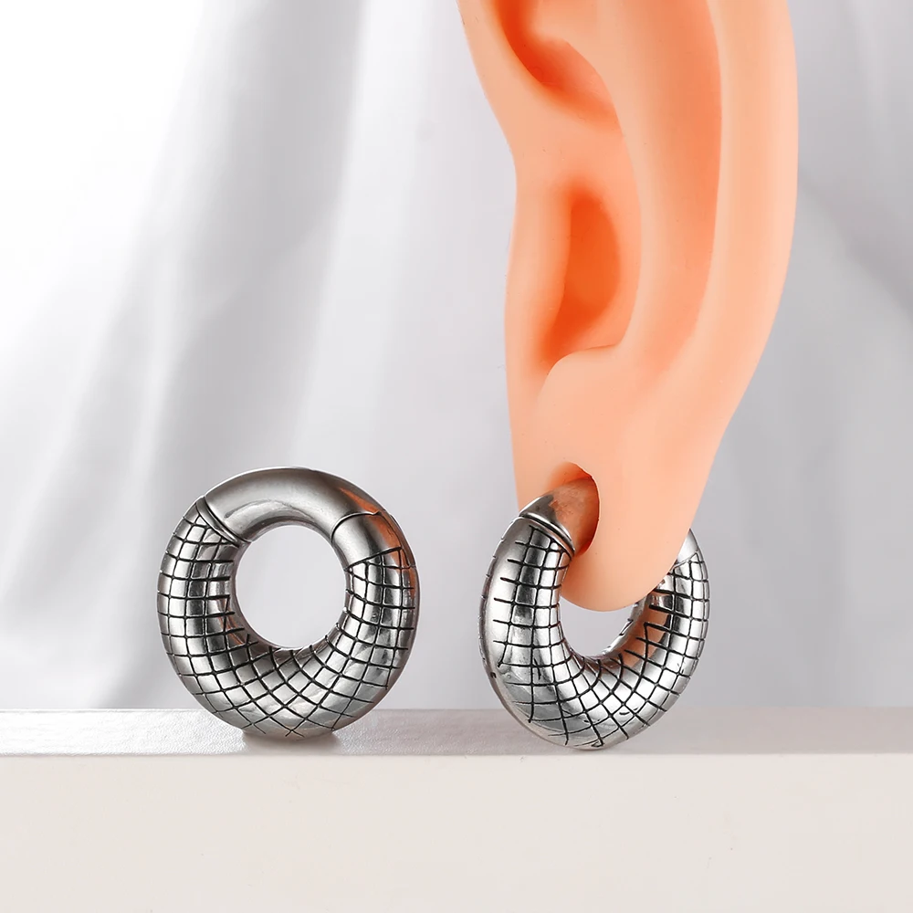 Giga 6mm Ear Hoop Stretcher Weights for Stretched Ears, 2g Stainless Steel 316L Ear Plugs Hanger Expander Body Piercing Jewelry