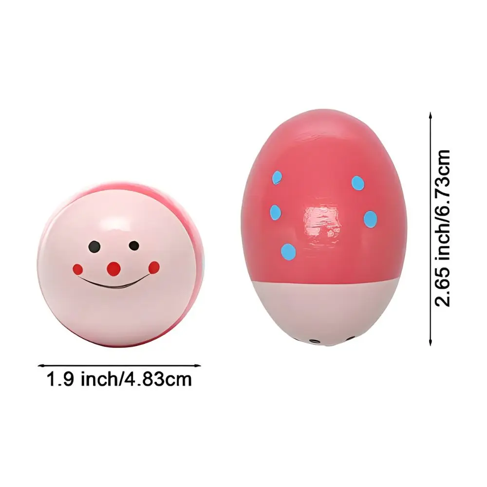 1/2pcs Wooden Sand Egg Shaker, Random Vivid Printed Maraca Egg, Mini Orff Percussion Instrument for Music Game Play YMY