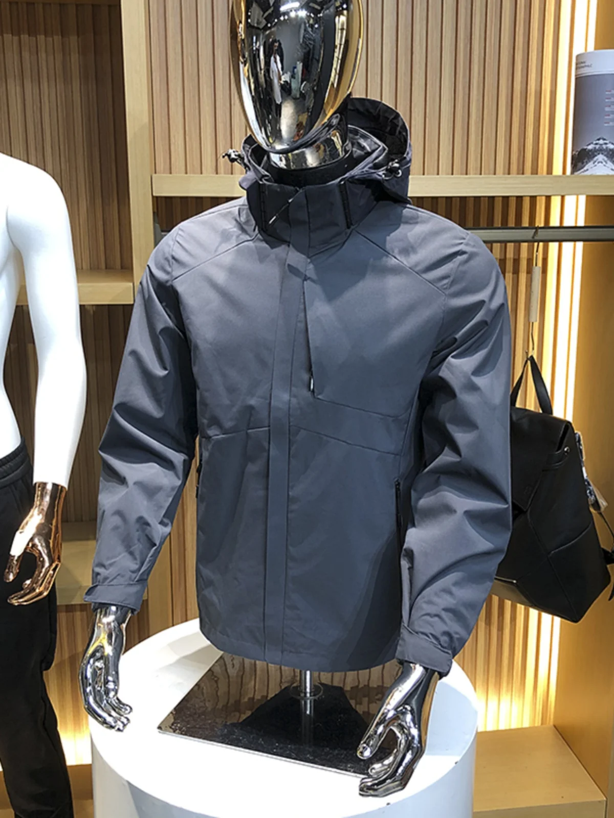 سلسلة وظيفية في الهواء الطلق مقاومة للرياح رقيقة رياضية عادية الخياطة Jaet معطف الوقوف صالح الشباب ular الخريف طويل Sve مقنعين