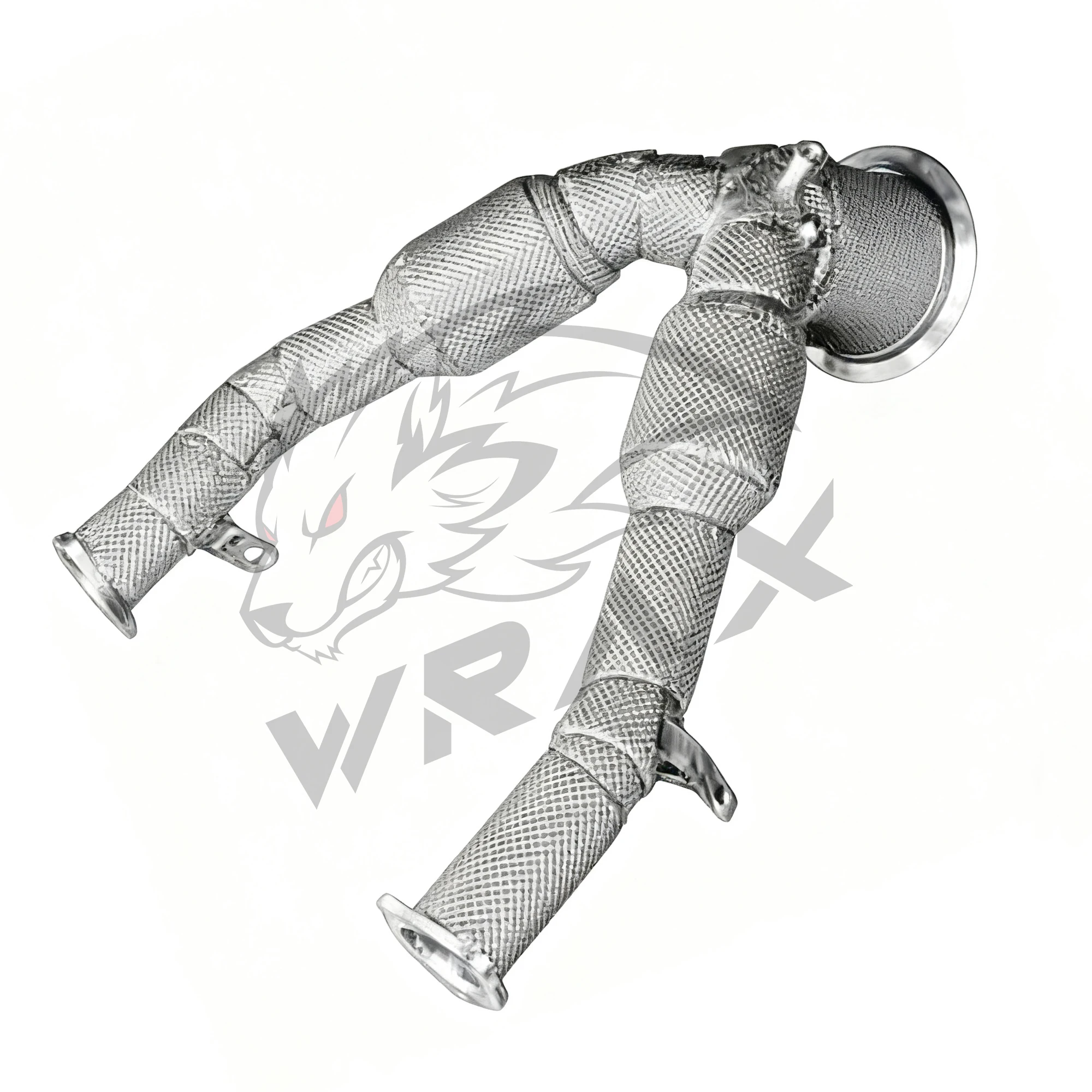 WRAX أنبوب سفلي عالي التدفق مع قطة لأودي A6L A6 A7 3.0T SS304 ترقية الأنابيب من أداء درع الحرارة عادم مناسب تمامًا #3