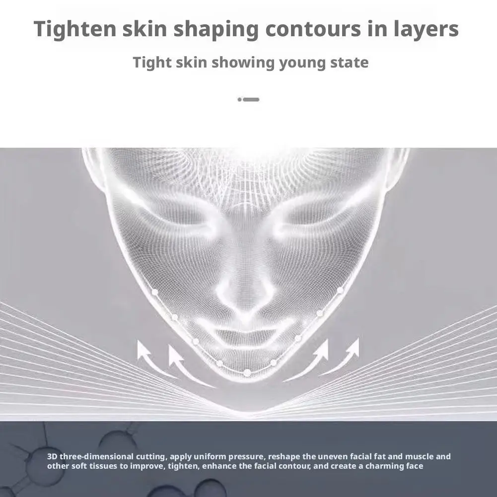 Vendaje adelgazante de doble cubierta, cinturón de Estiramiento Facial, línea en V, moldeador de cara, máscara para dormir, correa adelgazante Facial, cinturón de Estiramiento Facial, belleza