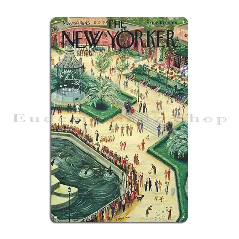 The New Yorker May 26 1945 Issue Metal Signs Vintage Wall Decor Design Club Designs Tin Sign Poster