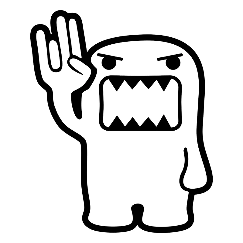 

10x12cm Domo Kun Shocker Funny Vinyl Decal Car sticker Waterproof Car Styling Car Accessories Pegatinas Para Coche