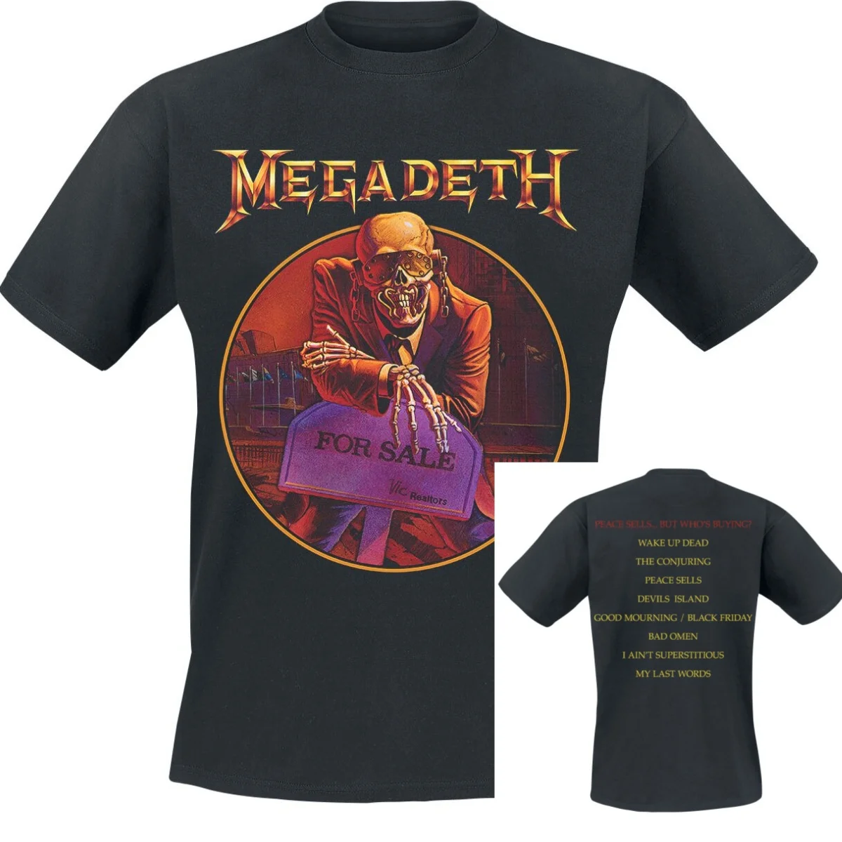 Neues Megadeth T-Shirt für Männer und Frauen, Vintage-Metal-Rock-Band-Grafik-T-Shirt, 100 % Baumwolle, Sommer-Streetwear-Top – Detail 7