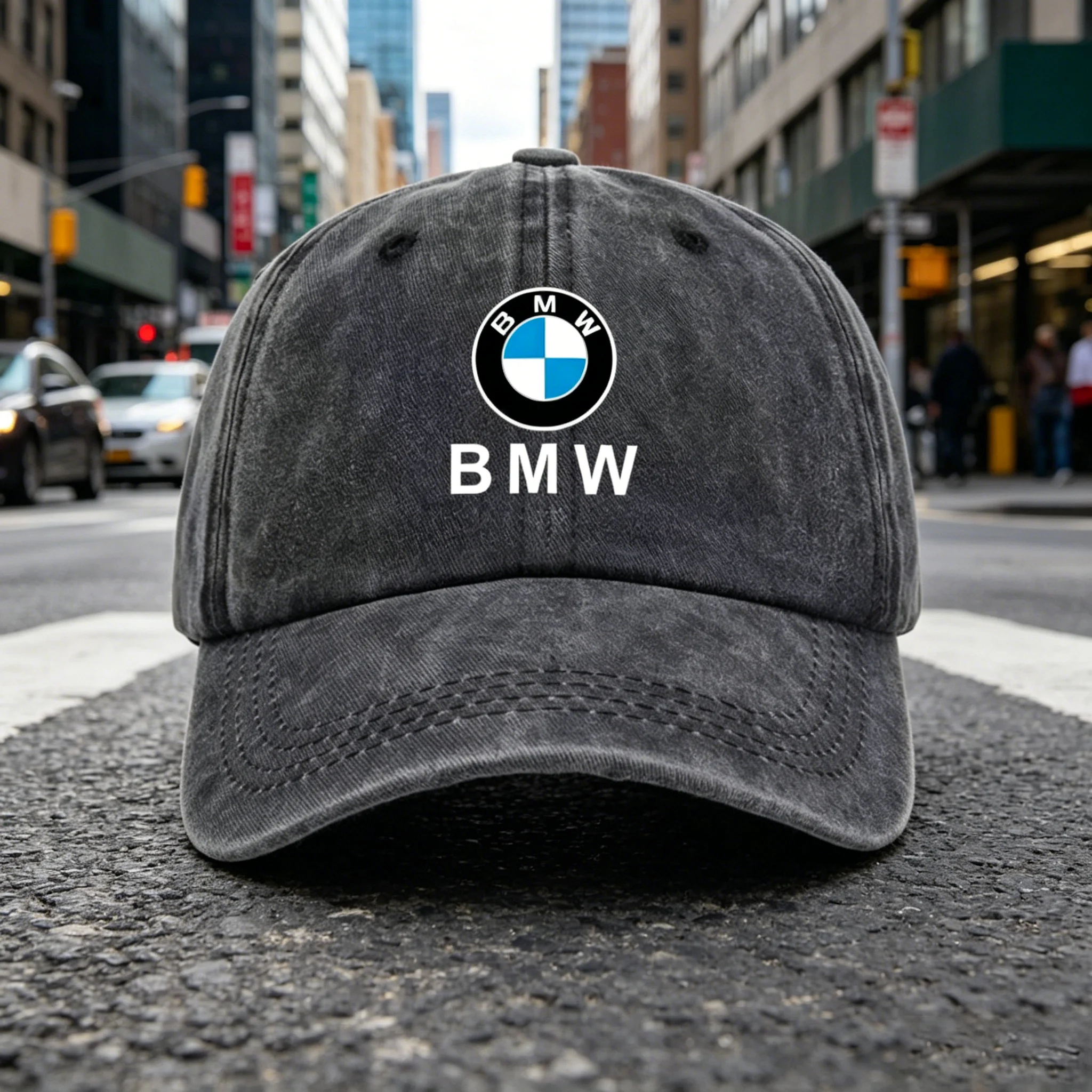 Casual Car Baseball Cap Washed Denim Vintage Cap Sunscreen Hat For BMW M E46 E36 E34 F10 E90 F30 E60 F30 E53 E30 E92 E87 Sticker - view 4