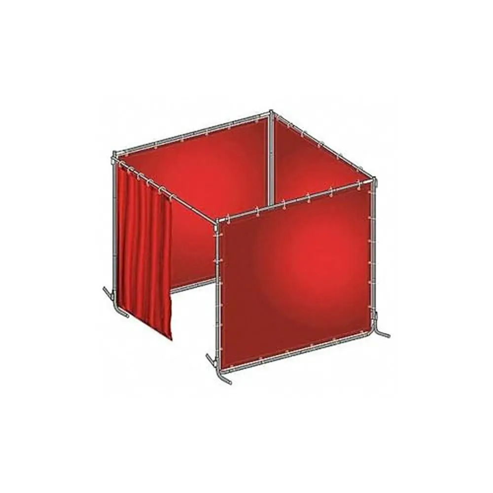 Red Welding Booth 8x6ft Occupational Health Safety India