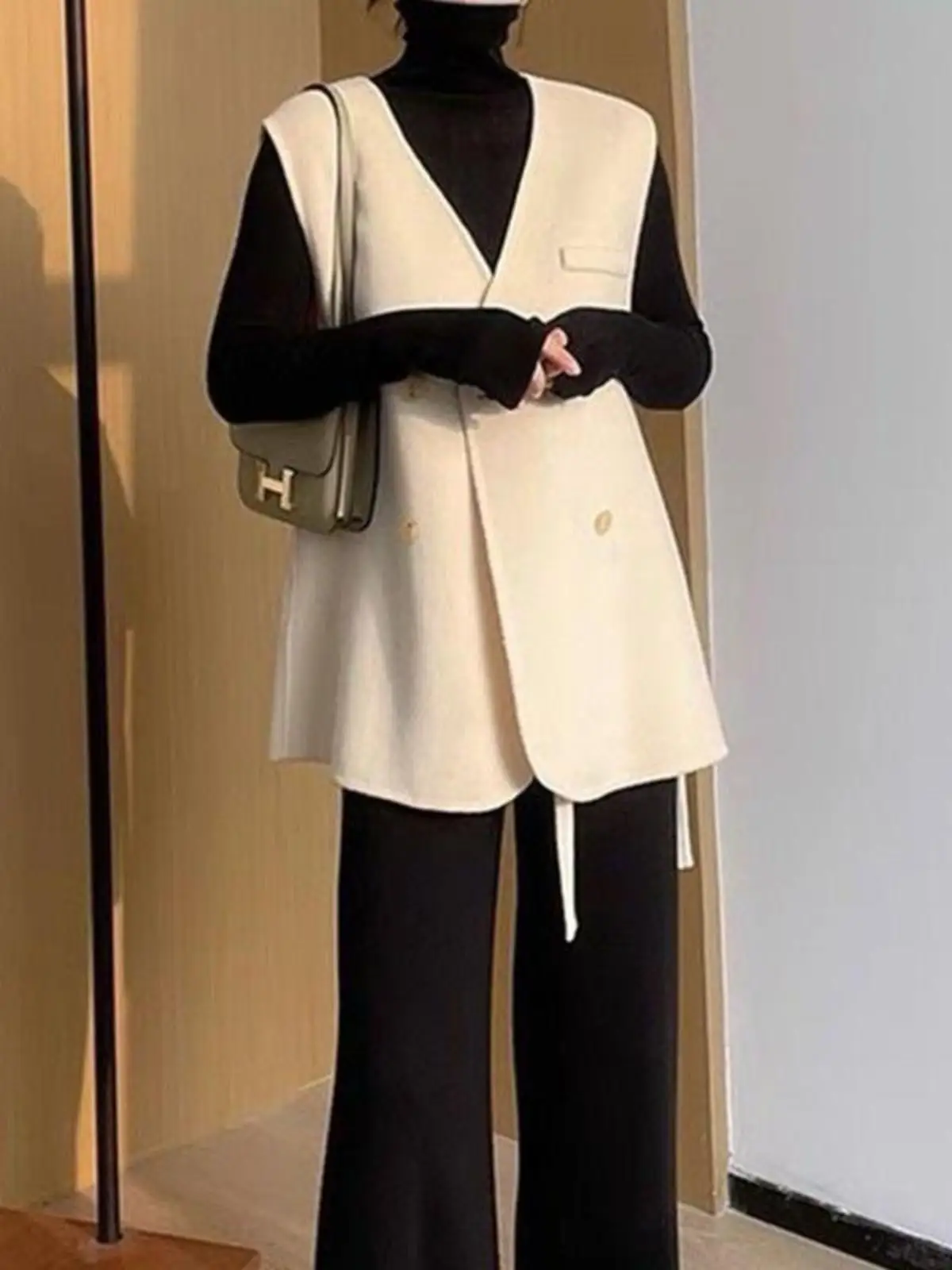 Colete de Lã Plus Size para Mulheres, Cardigan Externo Ele Svel, Top para Mulheres Pesadas até 300 Libras