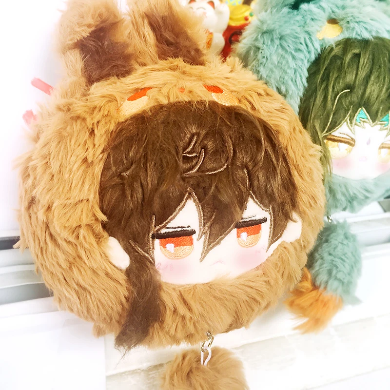 Anime Game Genshin Impact Xiao Zhongli Cute Rabbit 15cm Plush Dolls Pendant Cosplay Coin Purse Storage Bag Props Gift