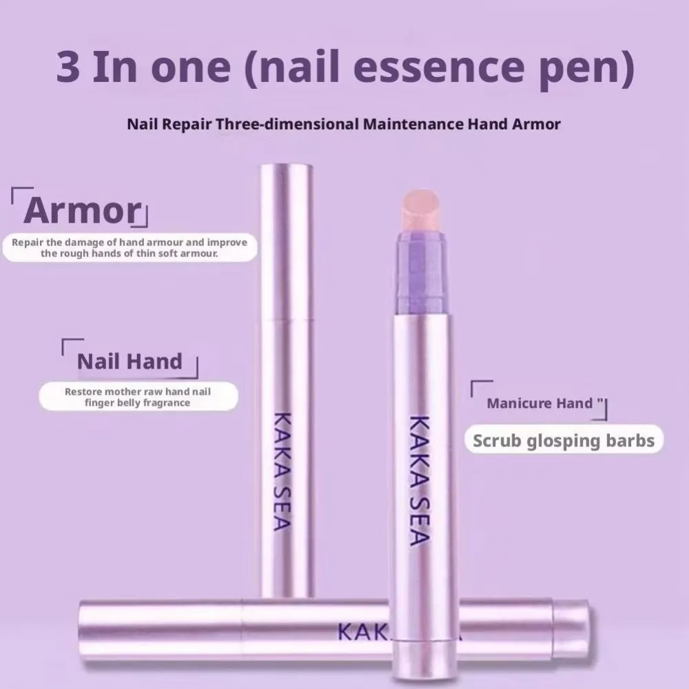 3-in-1 Design Cuticle Oil Pen Dead Skin Remover Nutritional Oil Nail Care Pen Strengthening Serum Nourishing Formula