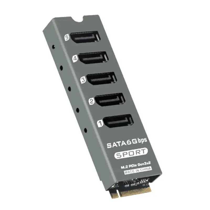 a46m-拡張カードライザーコンバータ-m2-pcie-から-5-ポート-sata30-コンピュータ用-jmb585-ケース付き-pm-機能をサポート