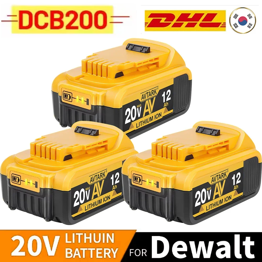 

100% new product For Dewalt electric tool battery, 12000mAh, 20V, 12.0Ah, DCB206, 20V, DCB205, DCB204-2, DCB2001