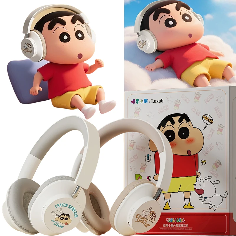 

Crayon Shinchan Wireless Headwear Bluetooth Earphones Anime Male Female Noise Reduction Gaming Computer Wired Earphones Gifts