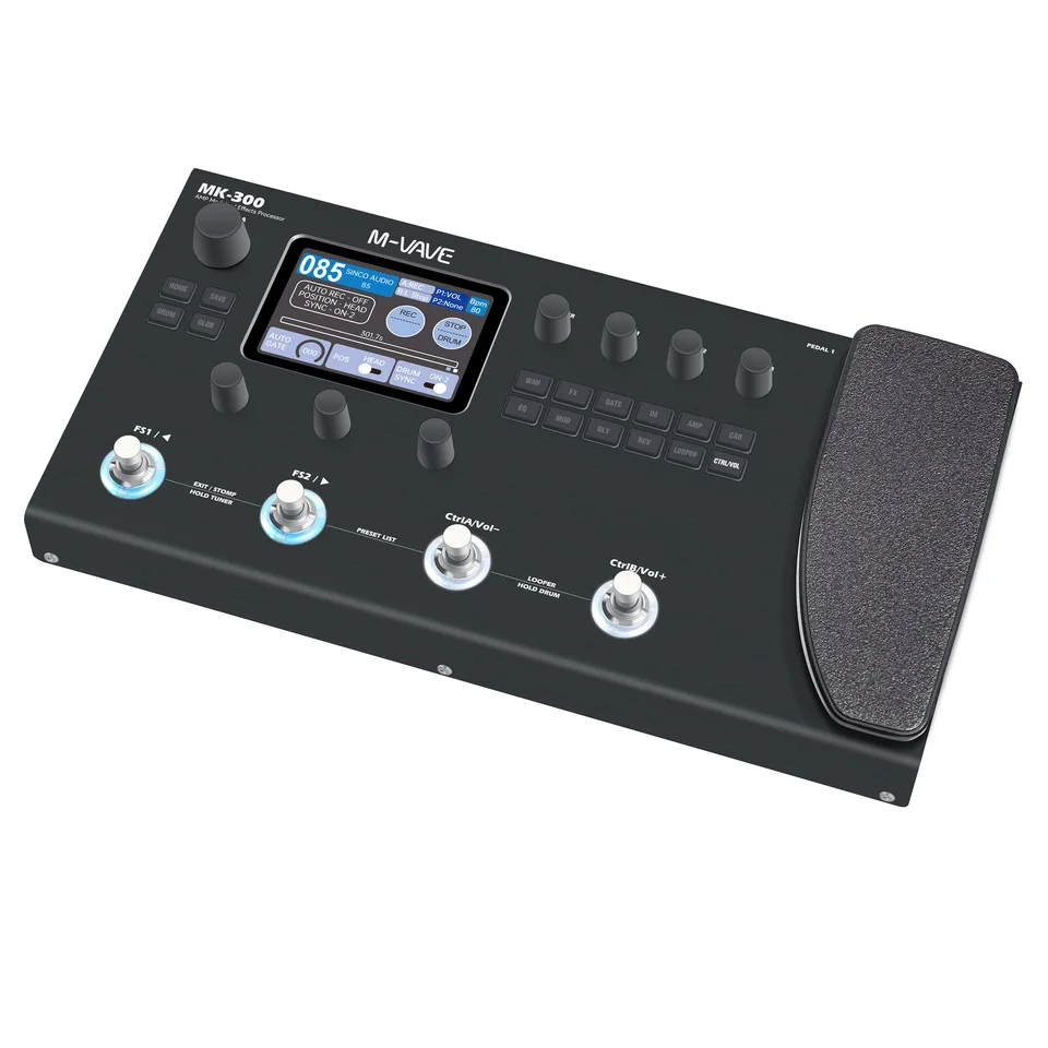 M-VAVE ブラック MK-300 プロフェッショナル マルチエフェクトペダル