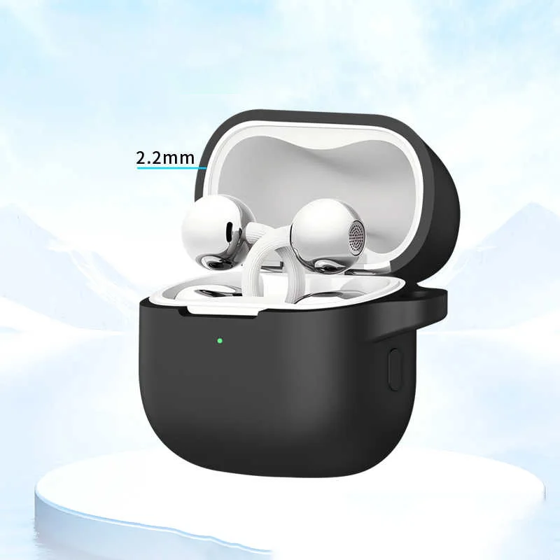 Capa para fones de ouvido HUAWEI Freeclip 2 (2025), silicone macio, à prova de choque, acessórios de proteção finos com mosquetão