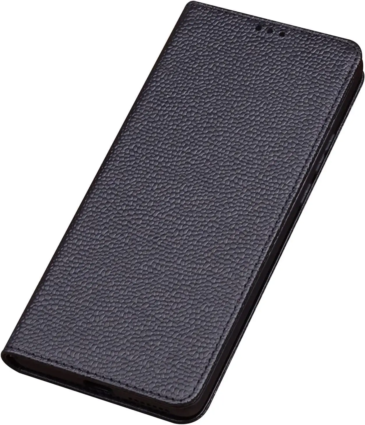 Genuine Leather Case for Samsung Galaxy S22 Series, Lychee Texture Flip Case,Folio Book Cover Shockproof TPU Inner Shell