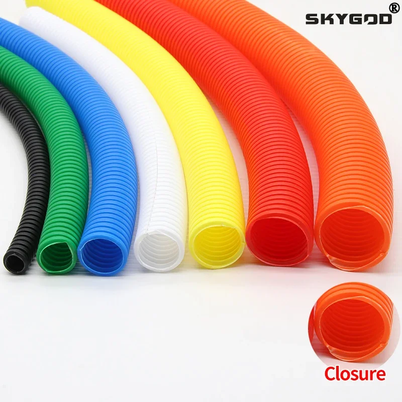 

1/5/10M PP Insulated Corrugated Pipe Wire Hose Threading Hose Plastic Corrugated Pipe Protective Sleeve 7.5mm-34.5mm