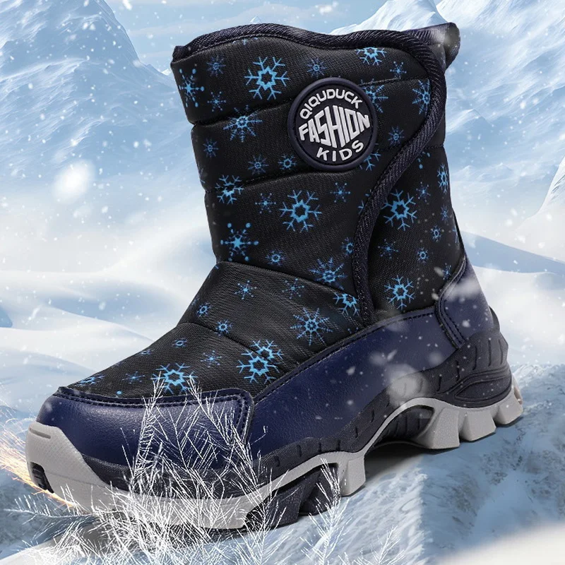 

Wolfpack Insulated High-Top Snow Boots Thick Padding 3 Colors Size 30-40 Winter Cold Weather Footwear Protection