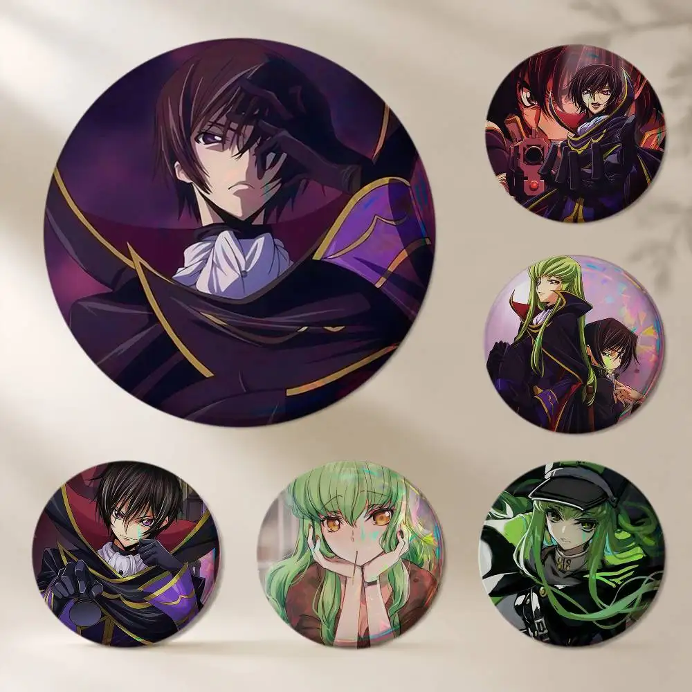Anime C-Code Geass Brooches Cartoon Badge Pins Backpack Hat Accessories Friend Gift