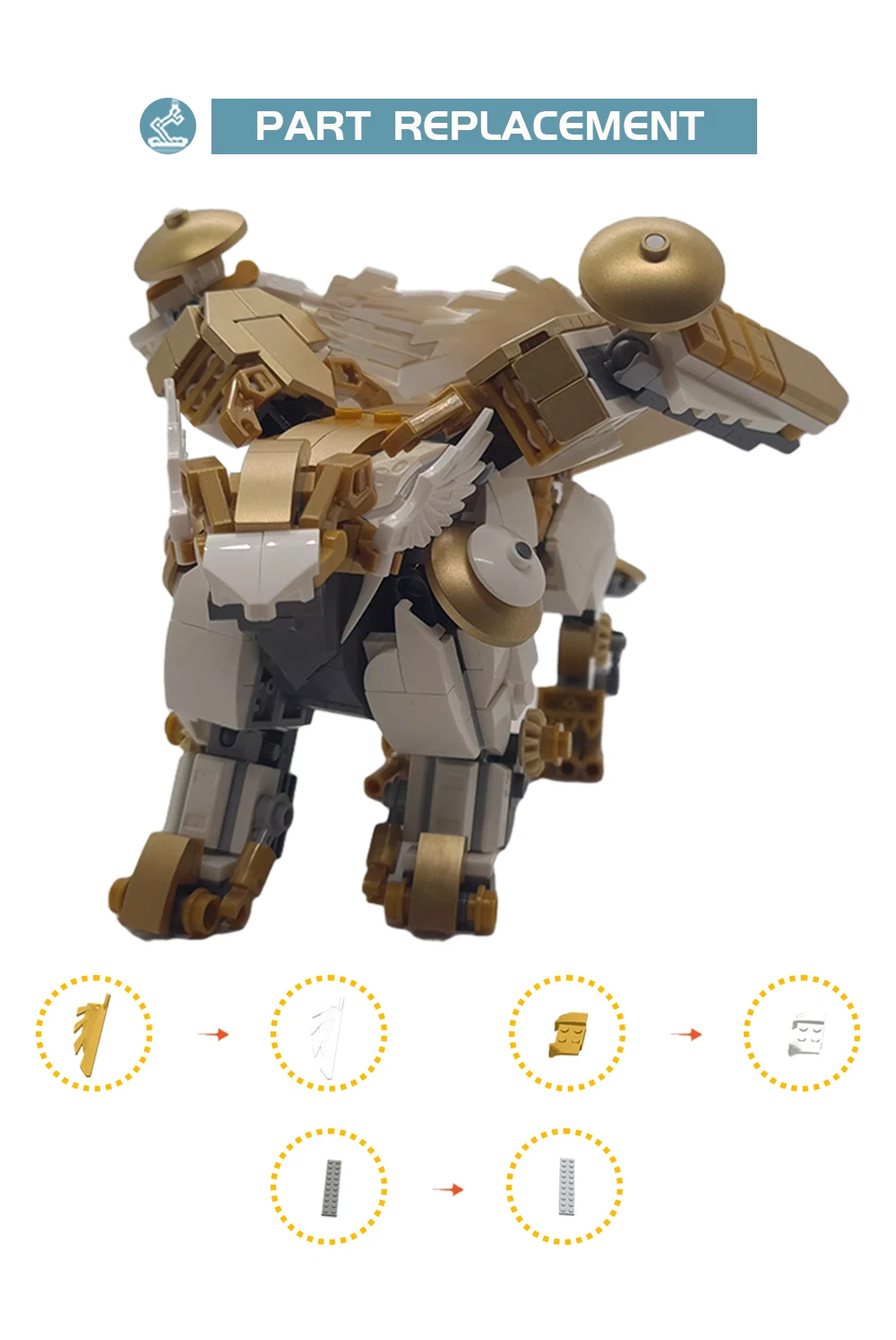 MOC-116421 Griffoned Machina Khối Bộ Cho Mecha Đấu Trường La Mã Mô Hình Viên Gạch Đồ Chơi Trò Chơi Cổ Điển Mech Chiến Binh Robot Sinh Nhật Quà Giáng Quà Tặng