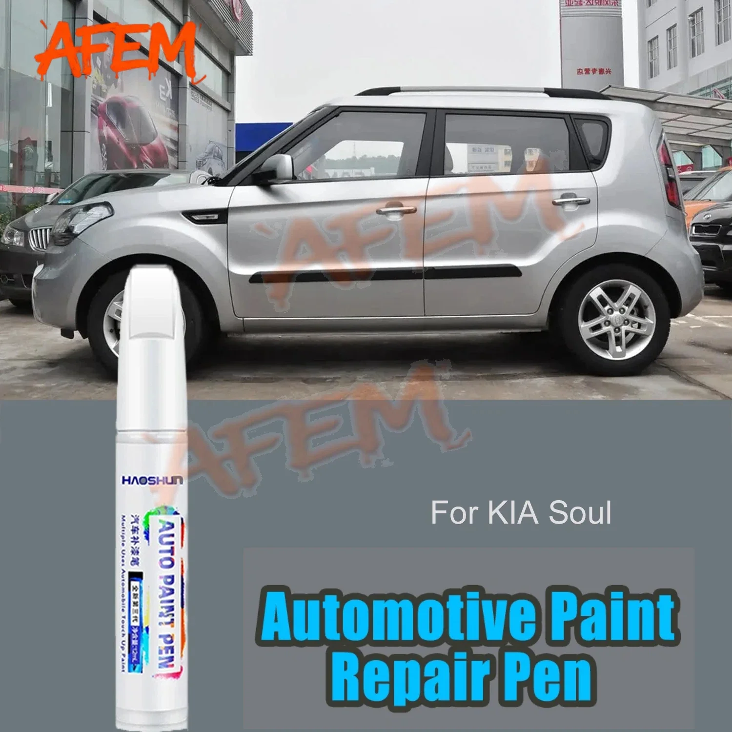For KIA Soul Car Paint Surface Repair Paint Pen KIA Soul Increase Glossiness Varnish Scratch Removal Repair Tool Diamond Silver