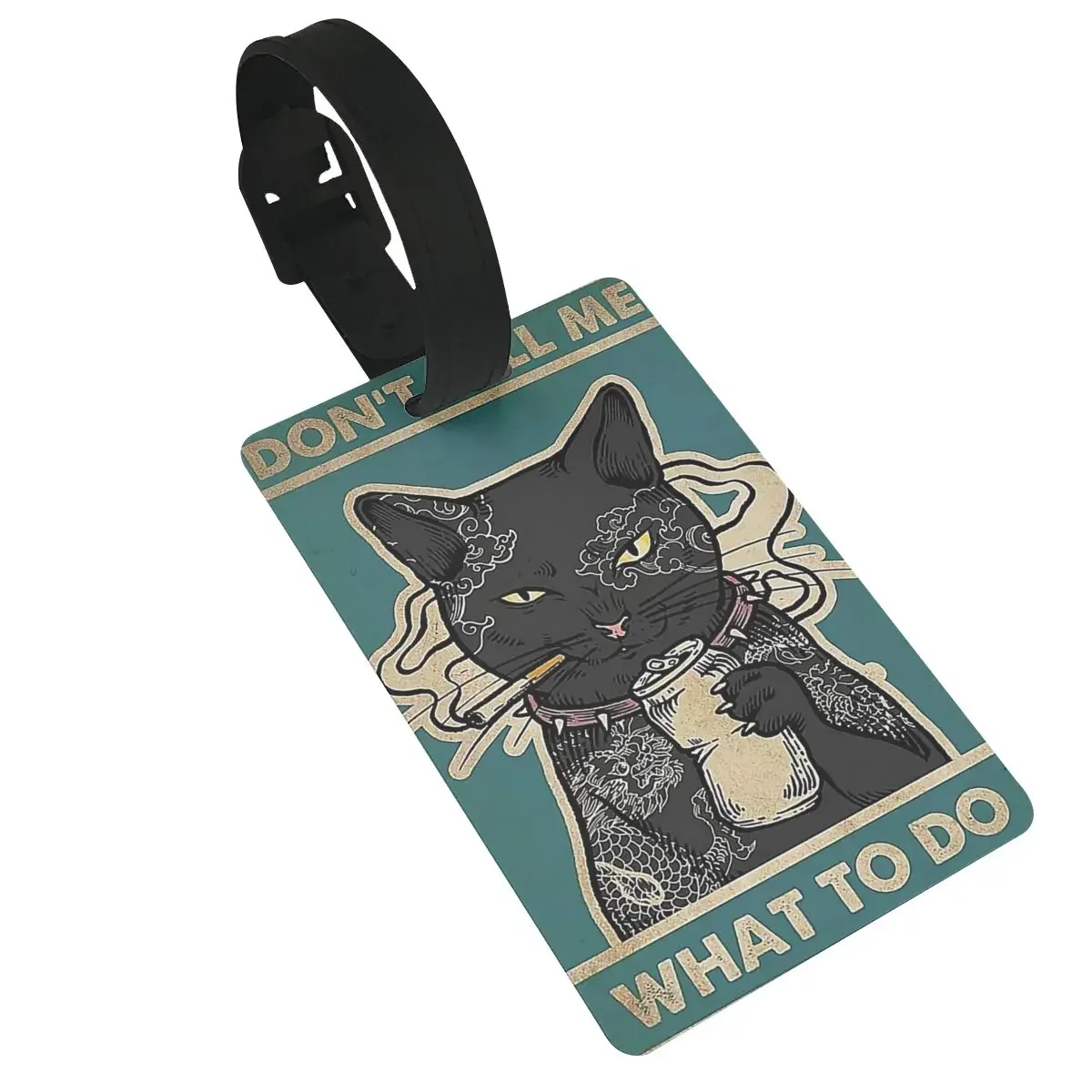 

Black Cat Your Butt Napkins My Lady Cat Luggage Tags Suitcase Travel Baggage Boarding Tag Portable Label Holder ID Name Address