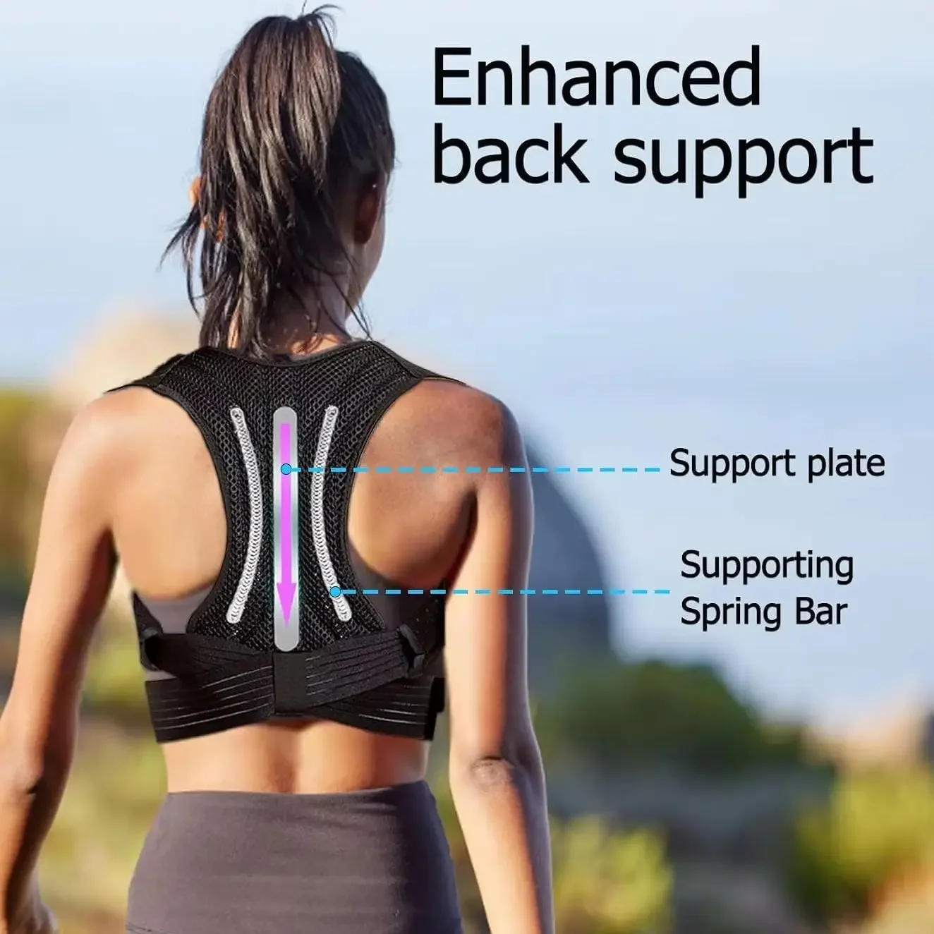 Posture Corrector for Women & Men Adjustable Lightweight Upper Back Brace Support Improve Posture Support Belt for Scoliosis Pai