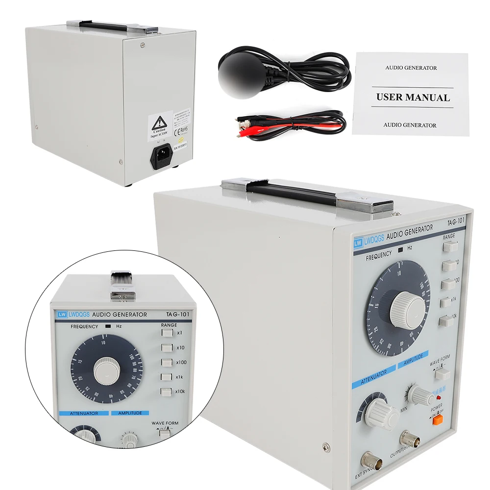 220V Signaalbron 10Hz-1Mhz Audio/Lage Frequentie Signaalgenerator Tag-101