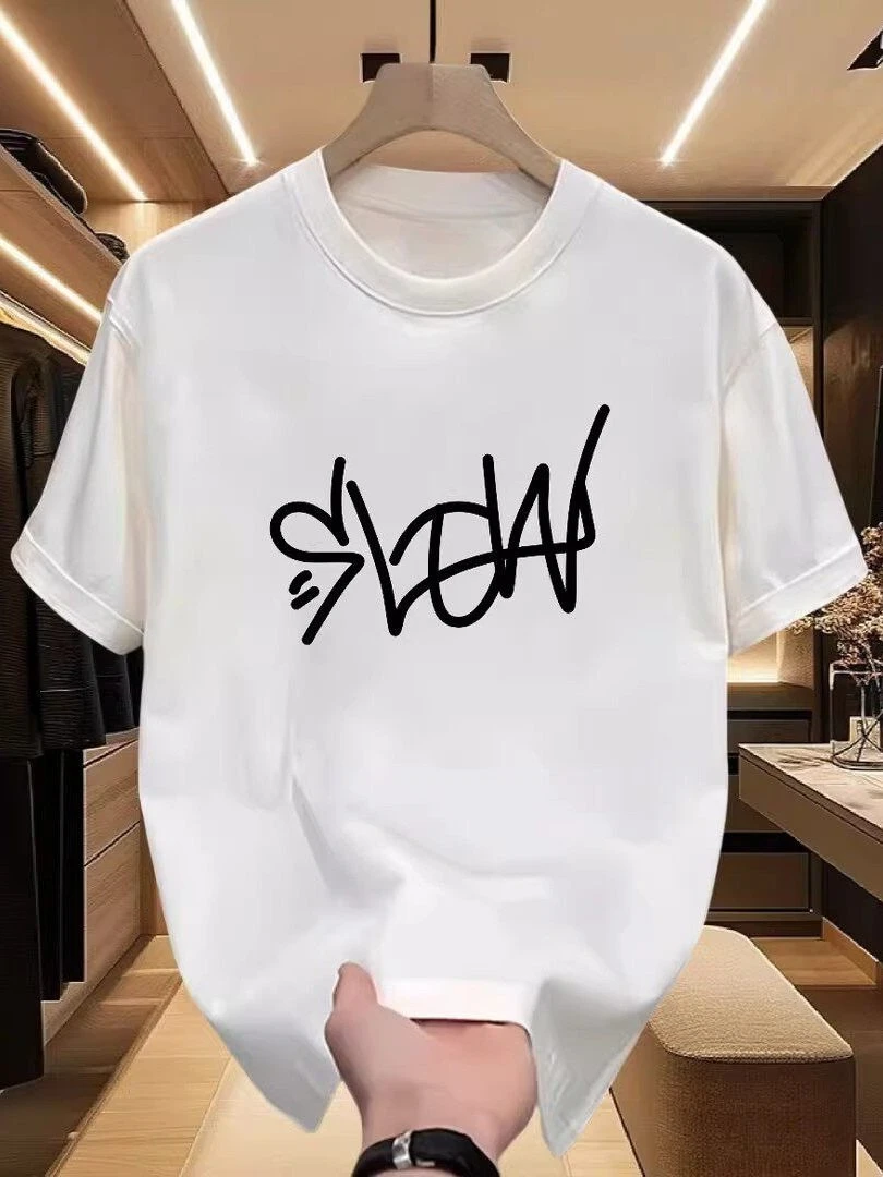 2026 American-style letter-print short-sleeved T-shirt - Men's and Women's Summer Casual Multi-purpose Trendy Round-neck Top - view 4