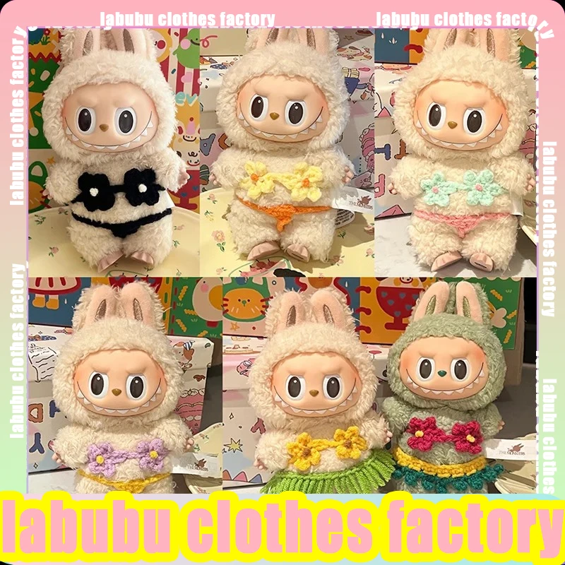 

For 17 cm labubu 3.0 v1/v2/v3 baby clothes Big into Energy Series Swimsuit Labubu sexy bikini set Labubu Clothing Accessories