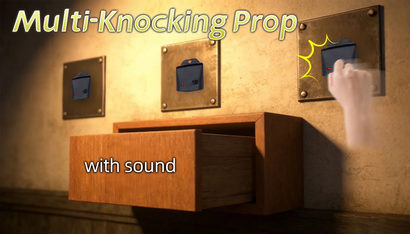 Geheimnisvolle Studio-Escape-Room-Requisite, Requisiten für Fluchtspiele, elektronisches Puzzle, sequentielle Version mit Multi-Knock-Sensor, hervorragend – Detail 1